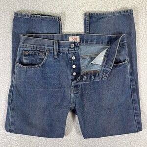 Levi's 501 Jeans Men's Size 36x30 (Actual 34x29) Blue Streetwear Grunge Casual